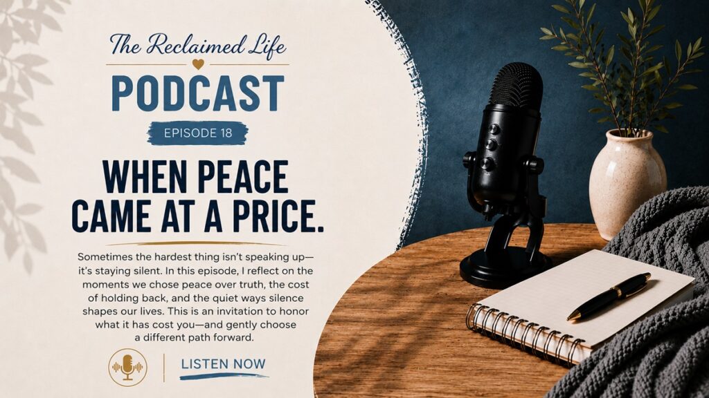 Have you ever walked away from a conversation knowing there was more you wanted to say? In this episode of The Reclaimed Life Podcast, we explore the quiet cost of staying silent, why some truths feel too expensive to speak, and the conversations that continue to visit our thoughts years later.