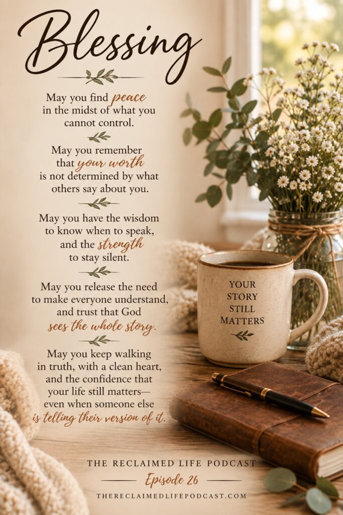 You may never know exactly what was said or why people began treating you differently. This blessing is a reminder that God sees what others don't, and you can keep living honestly even when you can't control how your story is told.